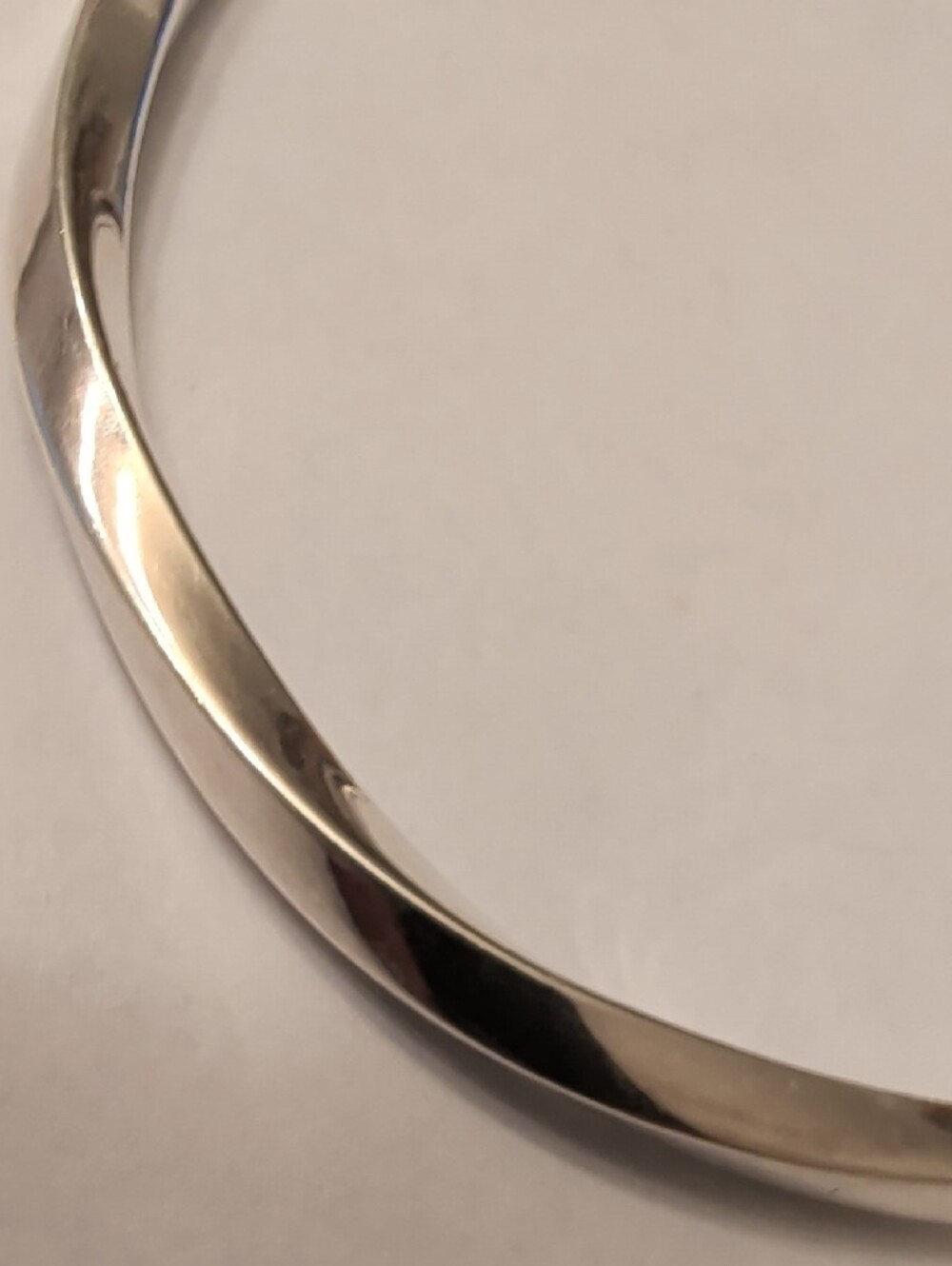 Sterling Silver Twisted Bangle Bracelet - Silver - Picture 2 of 6